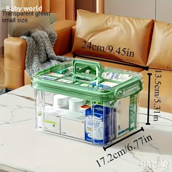 Голям капацитет Многослойна кутия за лекарства, снимка 1