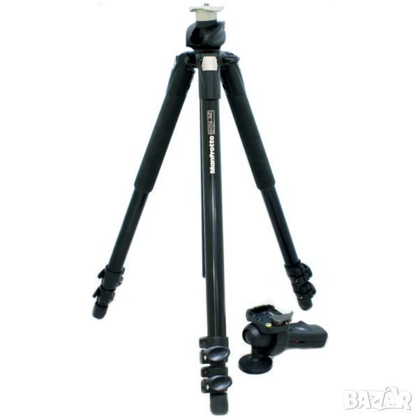Статив Manfrotto 055XPROB + калъф + монопод BENRO MAD38A, глава Benro B3, снимка 1
