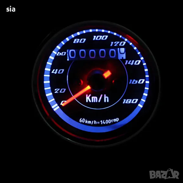 Километраж за Мотоциклет, Универсален, до 180 км/ч., сив, снимка 1