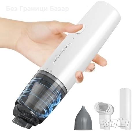 Нова Мини прахосмукачка за автомобил и дом, мощно засмукване, без кабели, снимка 1