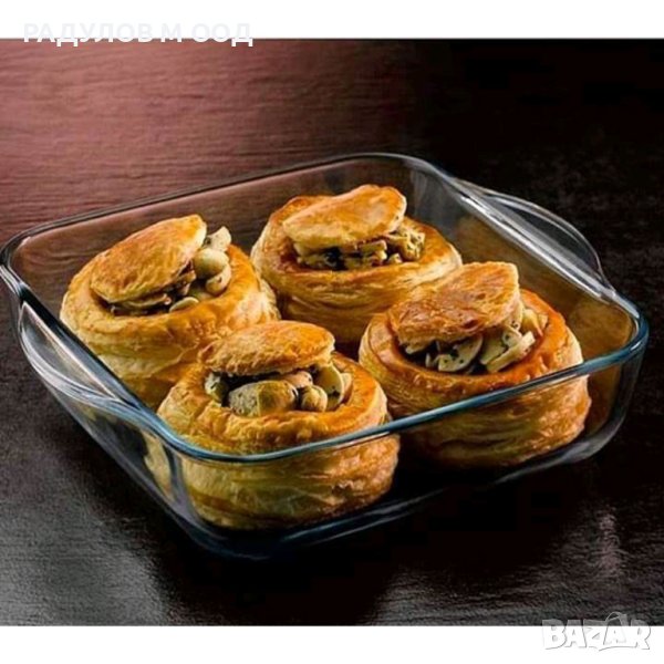 Йенска тава квадрат BORCAM 22 cm, огнеупорна квадратна тава , снимка 1