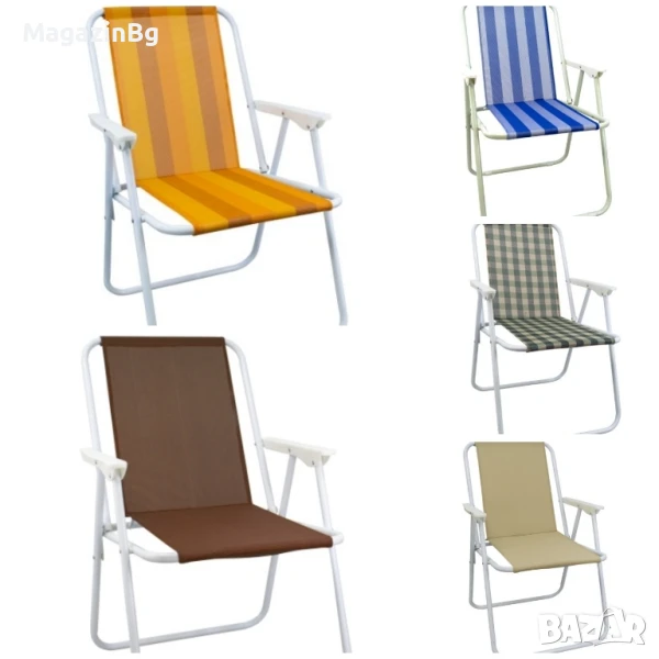 Сгъваем стол за къмпинг, Изработен от стомана и textilene, снимка 1