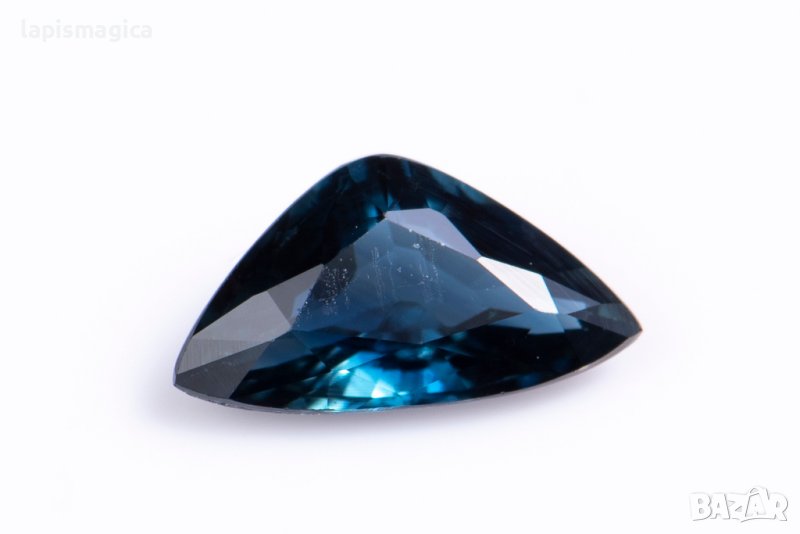 Син нетретиран сапфир 0.51ct VVS Тайланд трилион шлифовка, снимка 1