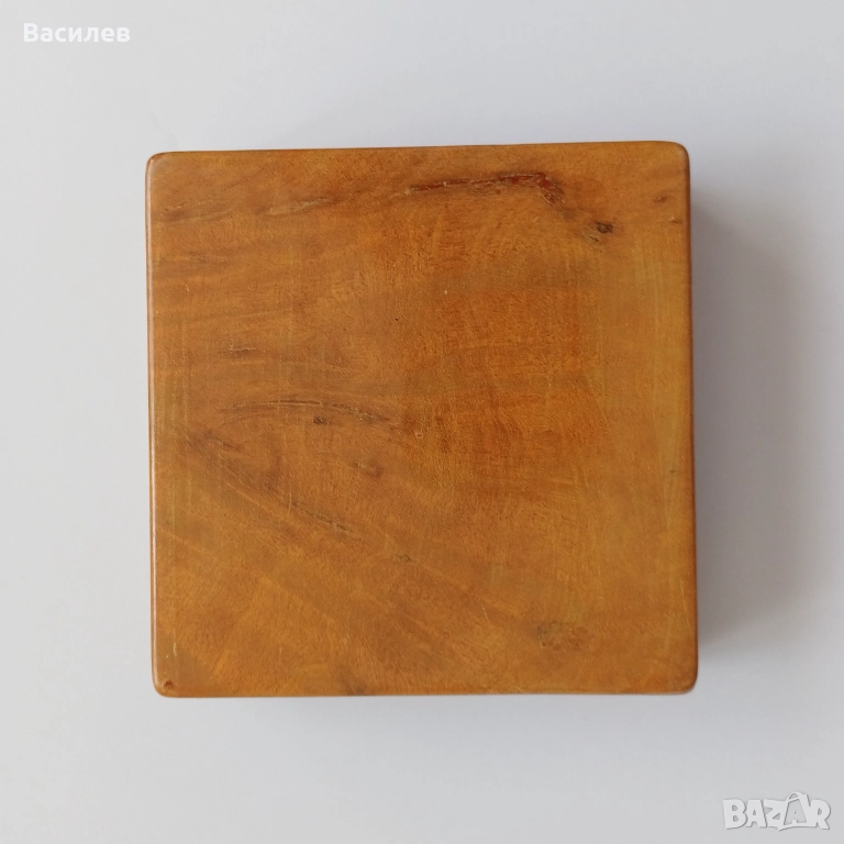 Стара дървена табакера, нова неупотрбявана, снимка 1