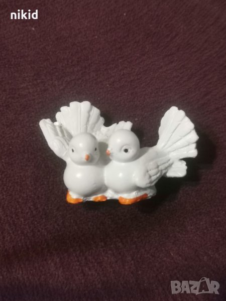 Малки гълъби гълъбчета гълъба фигурки фигурка гипсови смола ресин , снимка 1