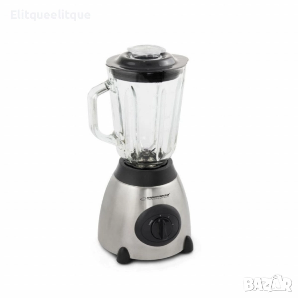 Блендер Esperanza, 500W, 1.5л., Стъклена кана, Инокс черен, снимка 1