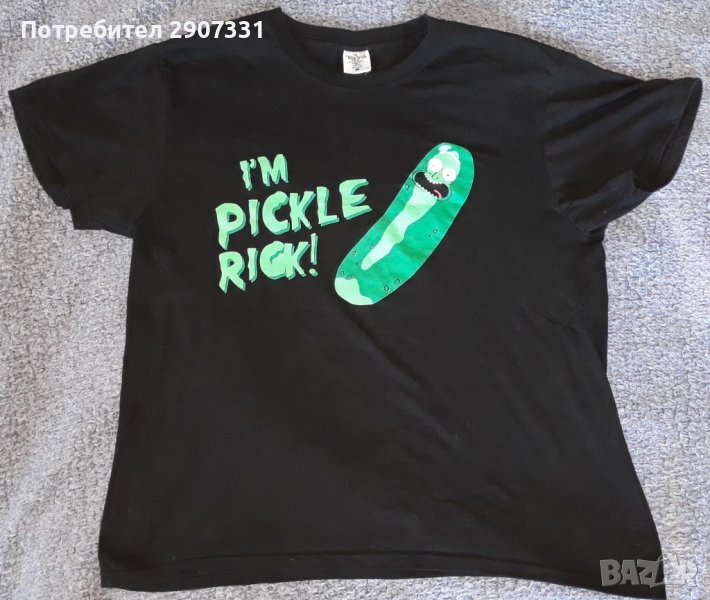 тениска с краставица Pickle Rick, снимка 1