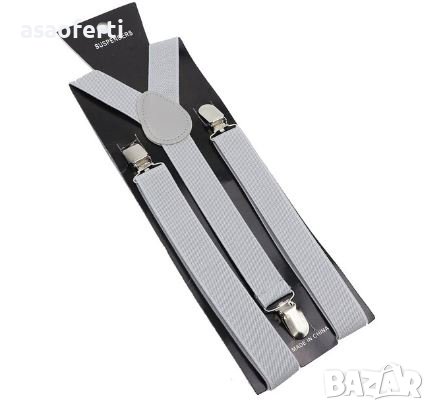 Тиранти в светло сив цвят, снимка 1