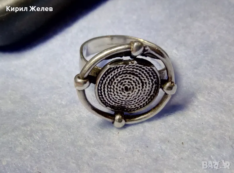 ФЕШЪН АРТ ДИЗАЙН СРЕБЪРЕН ПРЪСТЕН РОДИРАНО СРЕБРО 925 АЖУРНА БИЖУТЕРСКА ИЗРАБОТКА 43791, снимка 1