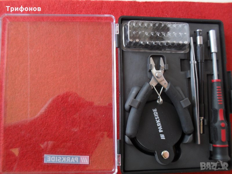  Отвертка Бит Клещи Лупа Пинсета ОРИГИНАЛ „РARKSID“НЕМСКИ комплекти Фина механика от S2 стомана , снимка 1