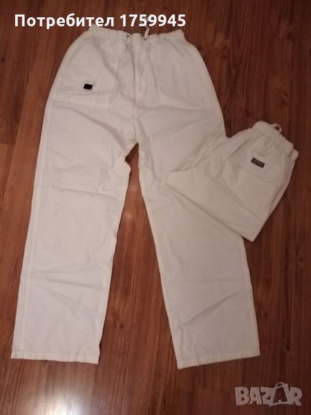 Дамски бял шушляков панталон , снимка 1