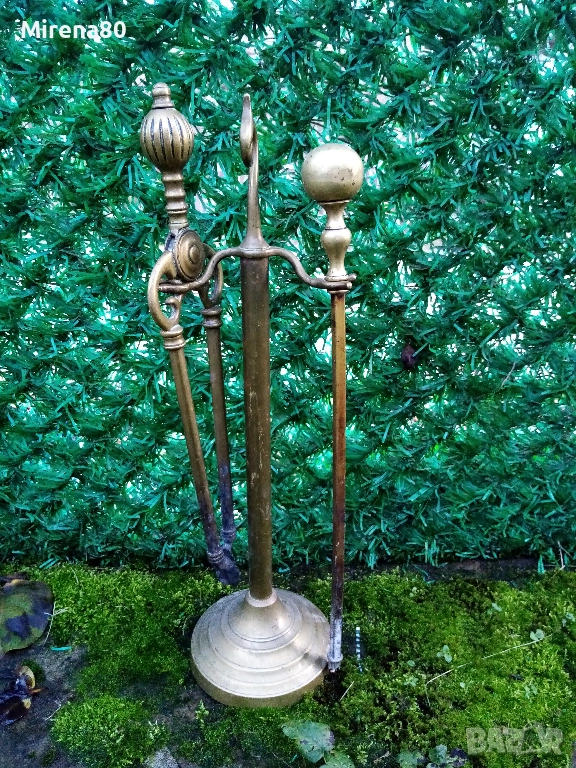 Винтидж комплект за камина, снимка 1