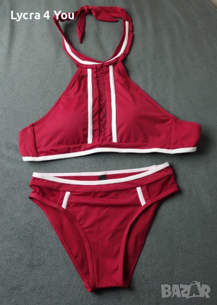 Нов бански комплект в бордо S размер, снимка 1