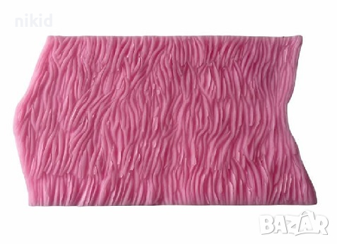 текстура релеф трева козина силиконов молд форма фондан, снимка 1