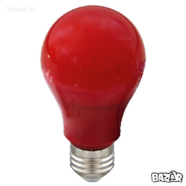 LED Лампа, Крушка, 6W, E27, 220-240V AC, Червена светлина, Ultralux - LB627R, снимка 1