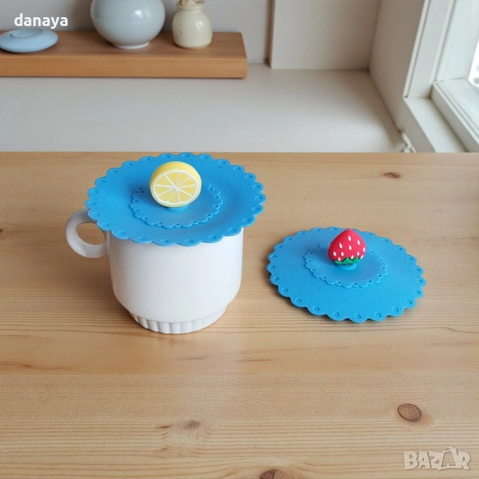 6300 Силиконово капаче за чаша с нестандартна дръжка, снимка 1