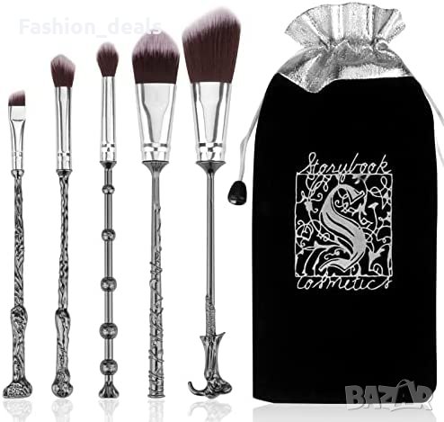 Нов Комплект четки за грим 5 броя Грижа за кожата Красота Козметика, снимка 1