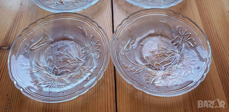 Стъклени чинийки 4 бр, снимка 1