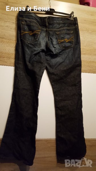 Тъмно син деним индиго дънки свободна кройкал ХЛ, снимка 1