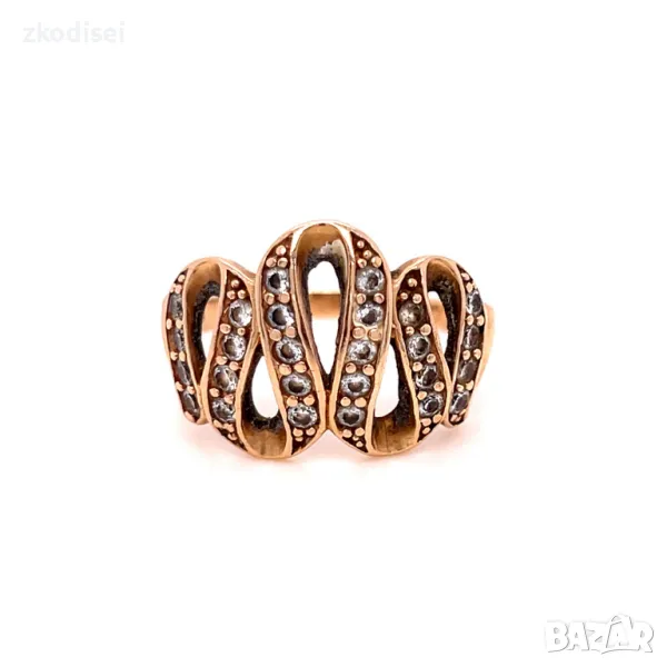 Златен дамски пръстен 3,76гр. размер:57 14кр. проба:585 модел:31734-5, снимка 1