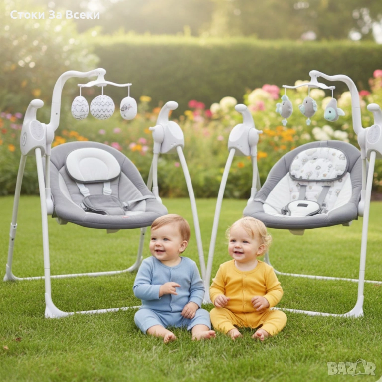 Електрическа бебешка люлка Zizito Hana с нежно люлеене, снимка 1