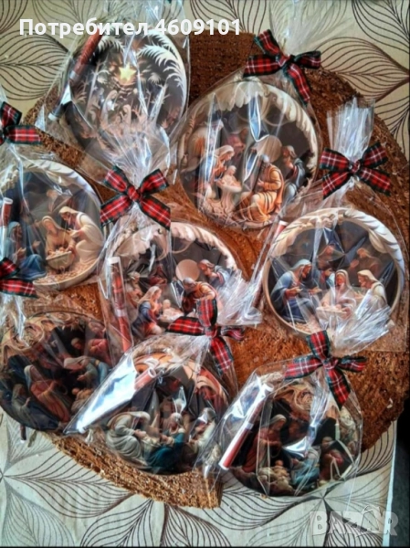 Коледни играчки за елха с късметче, снимка 1