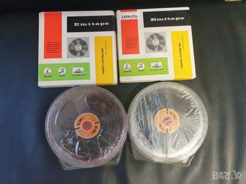 13см магнетофонни ролки Emitape  С лента и кутия. Два броя за 25лв, снимка 1