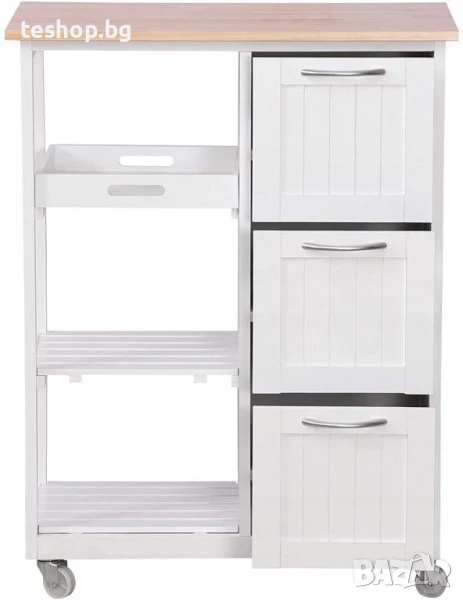 Кухненска количка на колелца рециклиран продукт преоценен!!!, снимка 1