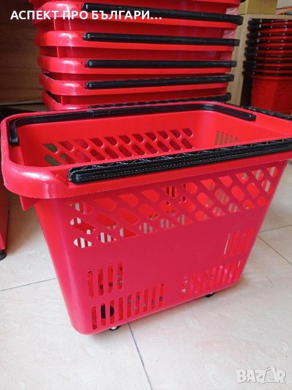 Кошница за пазаруване 54л на колелца , снимка 1