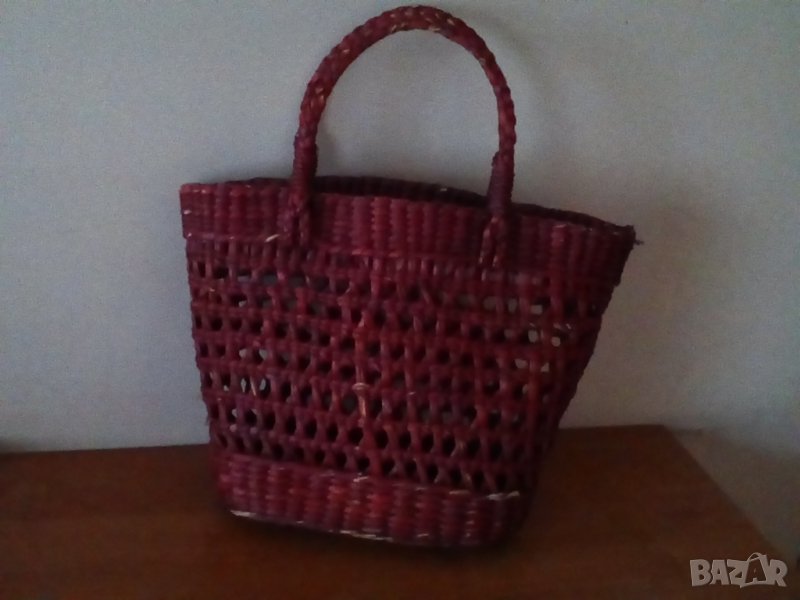 Плетена чанта тип кошница, снимка 1