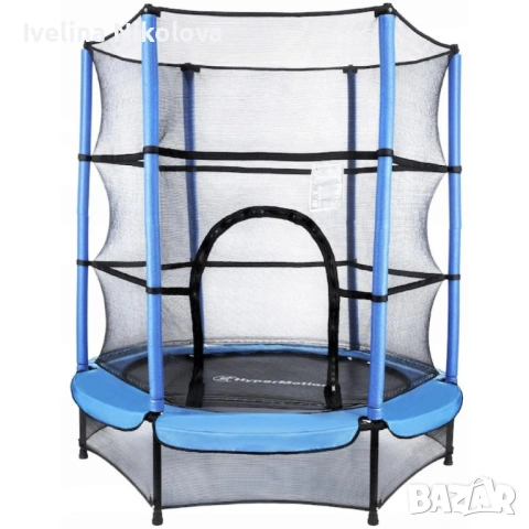 Мини батут с мрежа за безопасност – Компактен и забавен избор за деца, снимка 3 - Градински мебели, декорация  - 53647087