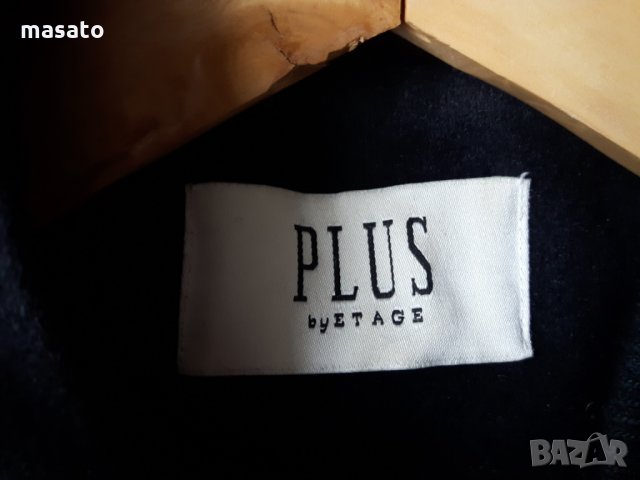 pluz by etage - черно палто с бродерия, снимка 4 - Палта, манта - 33889794
