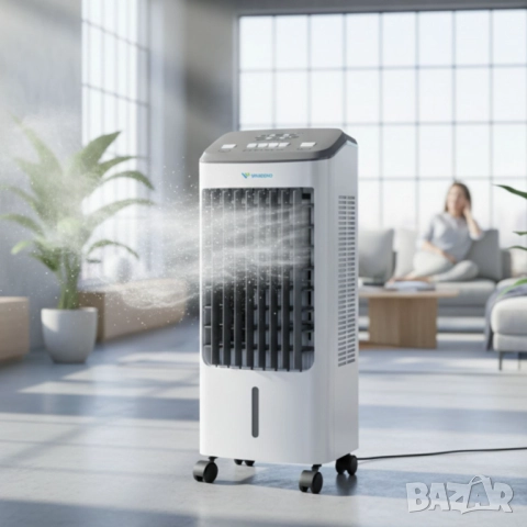 ЛИКВИДАЦИЯ WINDENO 2-в-1 Въздушен охладител и овлажнител – 23 x 22 x 52 cm Свежест и комфорт през ля
