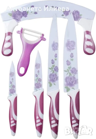 6в1 Комплект за рязане с керамичен чопър и белачка - 6 части., снимка 1