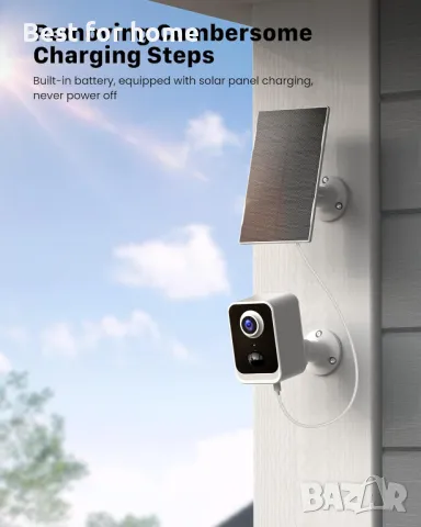 Безжична външна акумулаторна камера с панел PEEIPM, снимка 2 - Комплекти за видеонаблюдение - 49240212