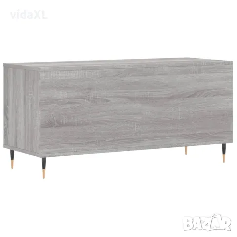vidaXL Шкаф за винилови плочи сив сонома 100x38x48 см инженерно дърво, снимка 6 - Шкафове - 56148130