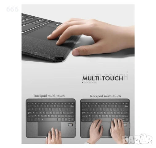 Калъф с клавиатура Doohoeek с LCD екран за iPad Air 13 2025(M3), снимка 3 - Друга електроника - 53598248