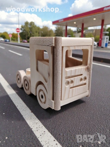 Дървена играчка, направи си сам играчка, ТИР от дърво. играчка за сглобяване 