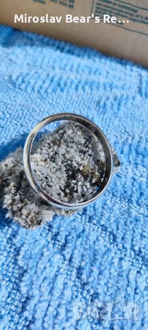 Масивна сребърна гривна с лек дефект ( вижда се на снимките ) , размер 64мм (6.4см) , снимка 5 - Гривни - 42446096