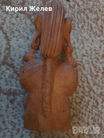 Дървена фигура африканска 51291, снимка 3 - Антикварни и старинни предмети - 51753985