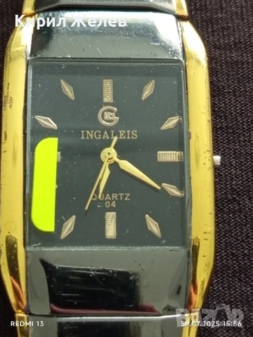 УНИСЕКС РЪЧЕН ЧАСОВНИК INGALEIS за части, ремонт, верижка 43124, снимка 3 - Мъжки - 51193116