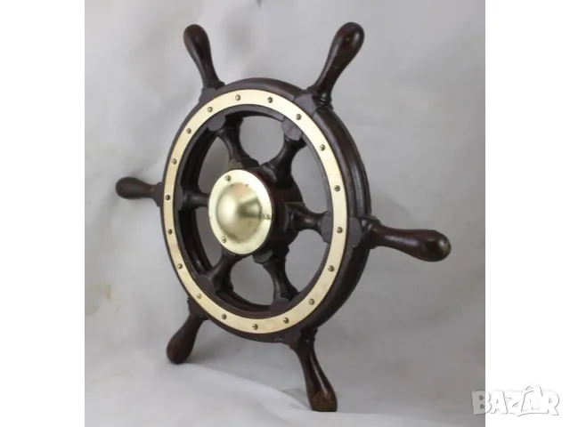 400 Корабен рул,щурвал от мостика на търговски. кораб. , снимка 2 - Антикварни и старинни предмети - 50097564