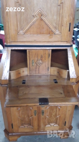 Шкаф с бюро масив №114, снимка 5 - Шкафове - 52660464