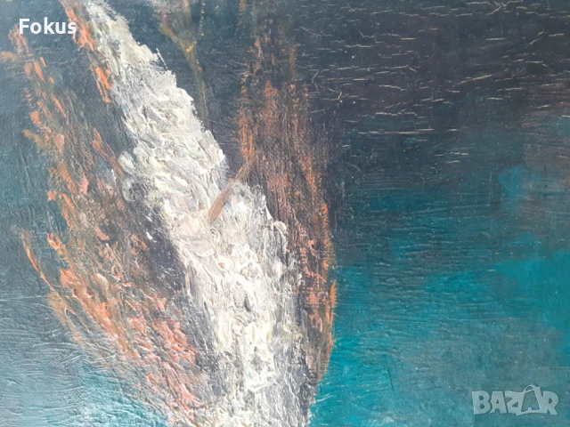 Стара картина масло на платно на Portaluppi, снимка 2 - Антикварни и старинни предмети - 51066260