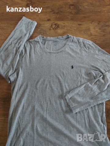 Polo Ralph Lauren L/S CREW-CREW-SLEEP TOP Grey - страхотна мъжка блуза М, снимка 5 - Блузи - 44406094