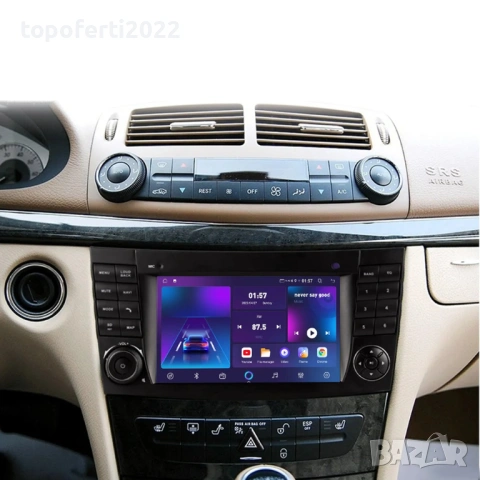 7-инчова мултимедия за Mercedes E-Class W211 (2002–2009) – Android Carplay, снимка 3 - Аксесоари и консумативи - 53004253