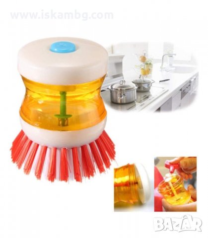 ДОМАКИНСКА ЧЕТКА ЗА МИЕНЕ С КОНТЕЙНЕР ЗА ПРЕПАРАТ - код 1993, снимка 3 - Аксесоари за кухня - 33966469