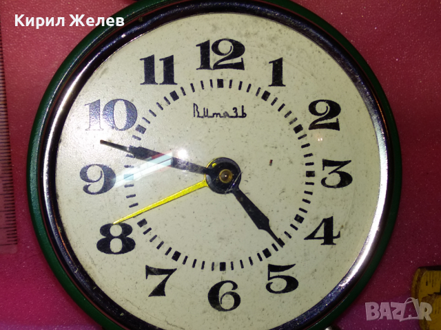 ВИТЯЗЬ Стар РЯДЪК МОДЕЛ КОЛЕКЦИОНЕРСКИ РУСКИ БУДИЛНИК МЕХАНИЧЕН НАСТОЛЕН ЧАСОВНИК ВИТЯЗ СССР 4525, снимка 14 - Антикварни и старинни предмети - 44549380