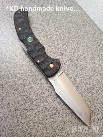 Сгъваем нож ръчно изработен, снимка 2 - Ножове - 48040094
