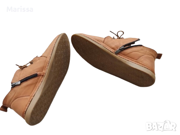  Кафяви дамски боти от естествена кожа, снимка 11 - Дамски боти - 52290961